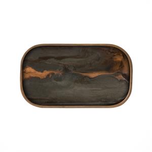 Ethnicraft Rectangular Bronze Organic Glass Valet Tray